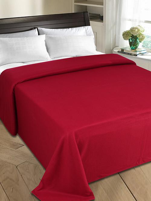 red fleece double bed winter quilts & blanket - 11281723 - Very Small Image - 1