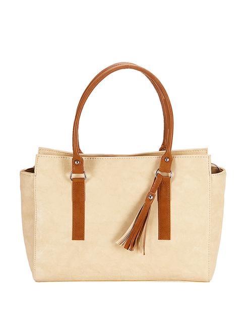 beige leatherette handbag - 11281964 - Very Small Image - 1