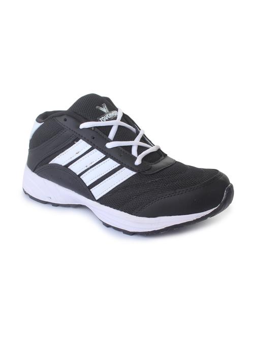 black and white faux leather sport shoes - 11282007 - Very Small Image - 1