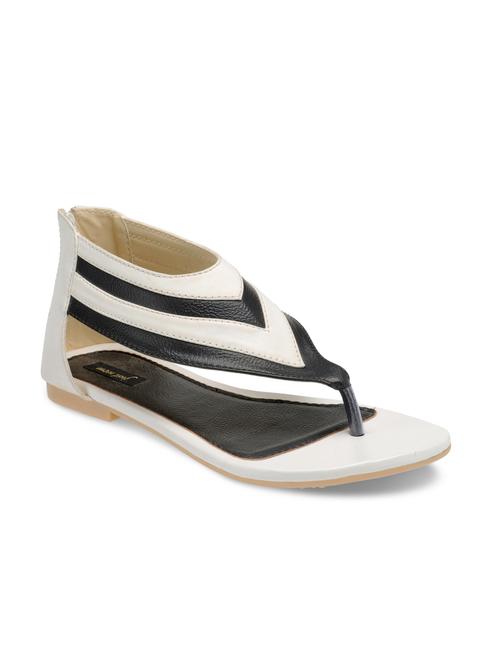 white & black color block sandal - 11282813 - Very Small Image - 1