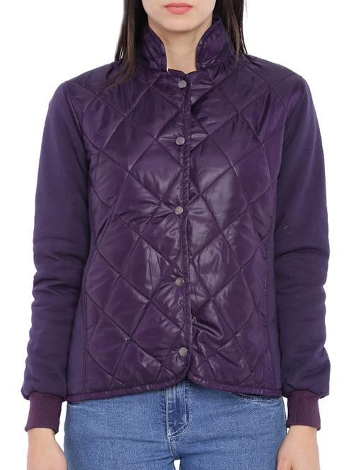 solid purple cotton jacket - 11284536 - Very Small Image - 1