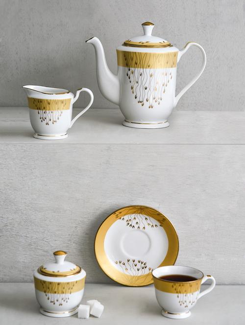 printed golden border tea cup set - 1129257 - Very Small Image - 1
