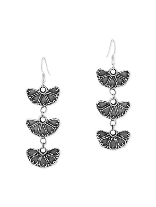 silver drop earring - 11296529 - Very Small Image - 1