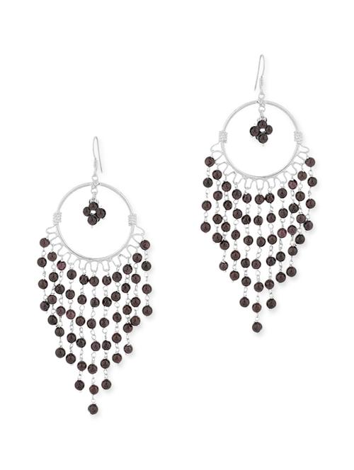 silver drop earring - 11296565 - Very Small Image - 1