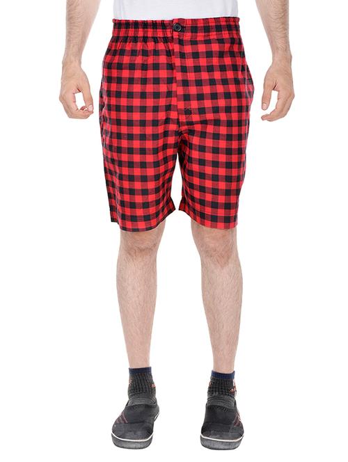 men red cotton shorts - 11297380 - Very Small Image - 1