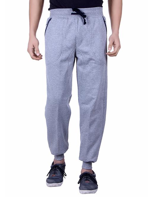 solid grey fleece track pant - 11297595 - Very Small Image - 1