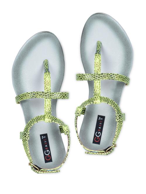 animal printed strappy flat sandals - 1130016 - Very Small Image - 1