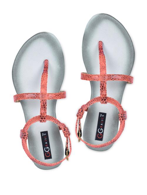 animal printed strappy flat sandals - 1130017 - Very Small Image - 1