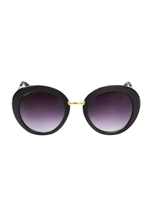 black plastic round sunglass - 11300586 - Very Small Image - 1