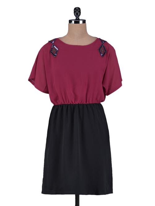 sequin work georgette dress - 1130100 - Very Small Image - 1