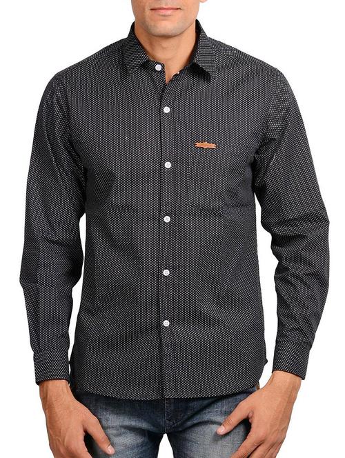 black cotton casual shirt - 11303089 - Very Small Image - 1