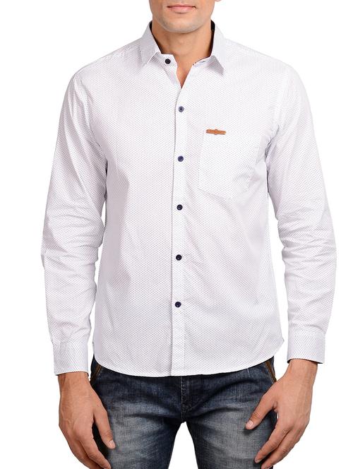 white cotton casual shirt - 11303090 - Very Small Image - 1