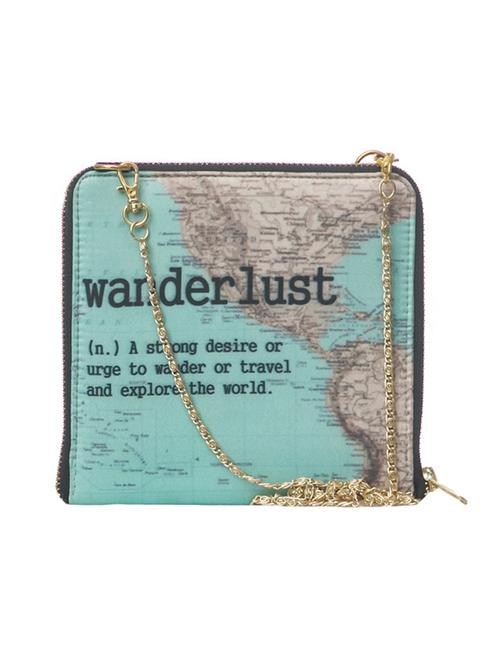 multi colored globe printed sling bag - 11303633 - Very Small Image - 1