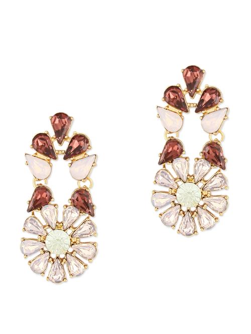 white embellished dangling earrings - 1130713 - Very Small Image - 1