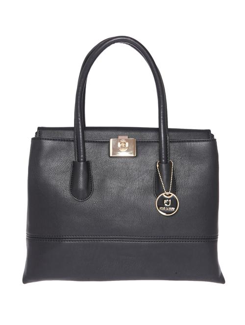 solid black leatherette handbag - 11307590 - Very Small Image - 1