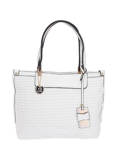 white synthetic leather handbag - 11307614 - Very Small Image - 1