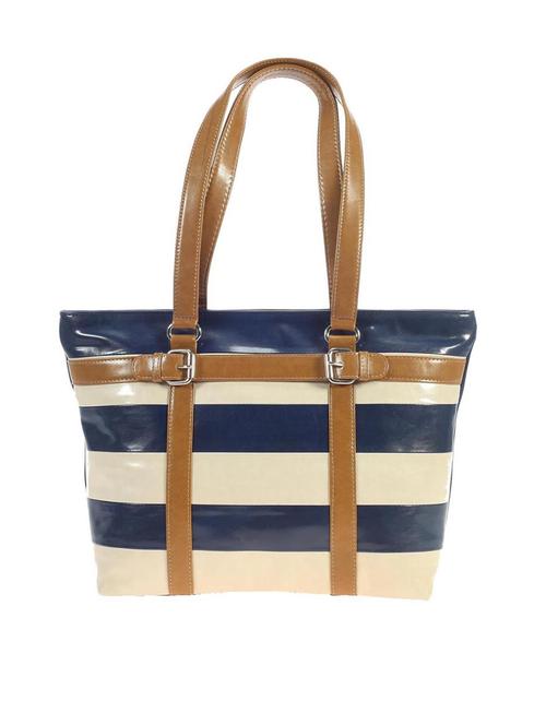 brown blue color, leatherette handbag - 11309273 - Very Small Image - 1