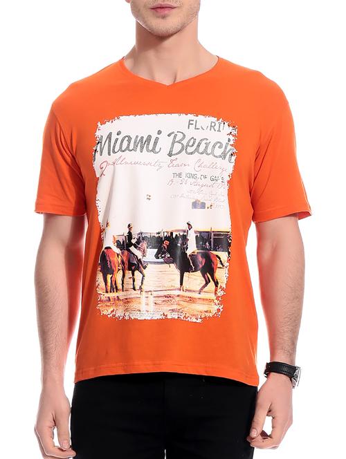 orange cotton graphic t-shirt - 11310286 - Very Small Image - 1