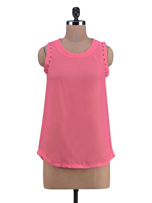 sleeveless polychiffon top - 1131046 - Very Small Image - 1