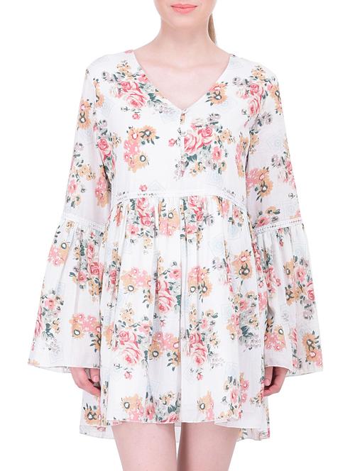 white cotton skater dress - 11311658 - Very Small Image - 1