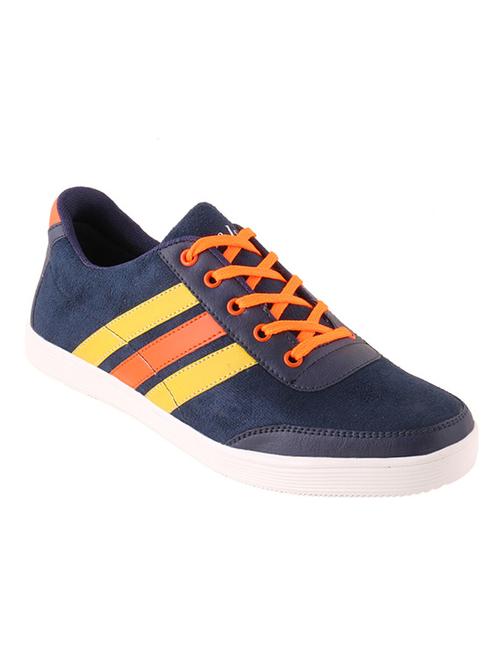 blue striped leatherette sneakers - 11312315 - Very Small Image - 1