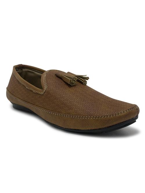 brown leatherette slip on shoes - 11312416 - Very Small Image - 1