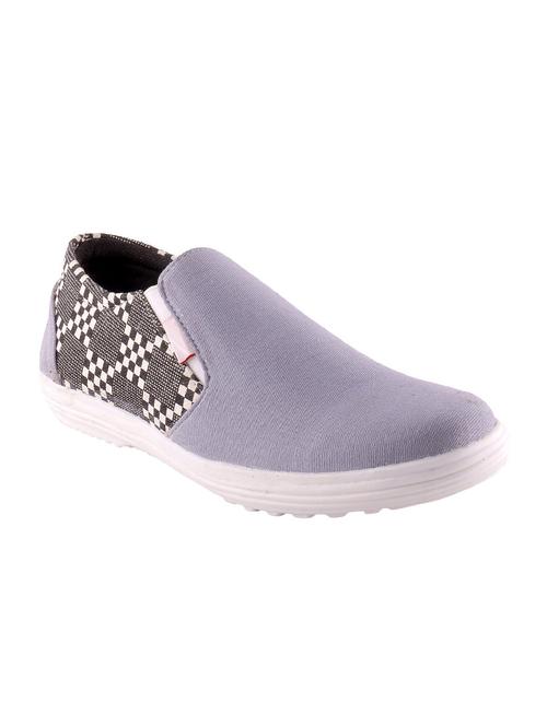 grey canvas casual slip ons - 11312765 - Very Small Image - 1