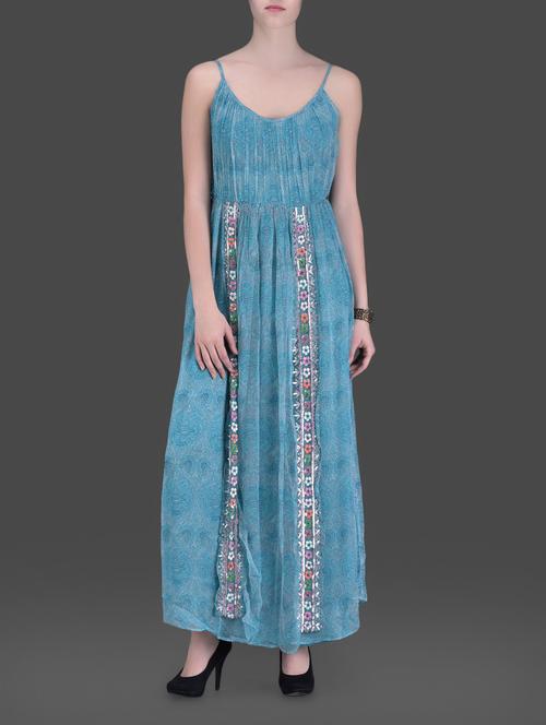 blue printed maxi dress - 1131370 - Very Small Image - 1