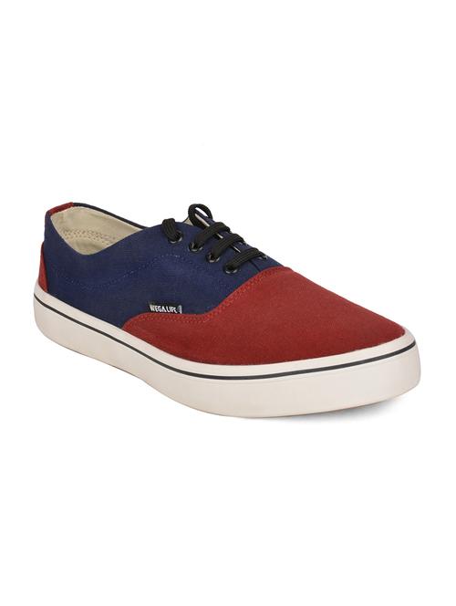 maroon and navy canvas sneakers - 11314982 - Very Small Image - 1
