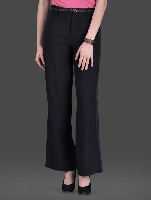 formal rayon crepe black pants - 1131602 - Very Small Image - 1