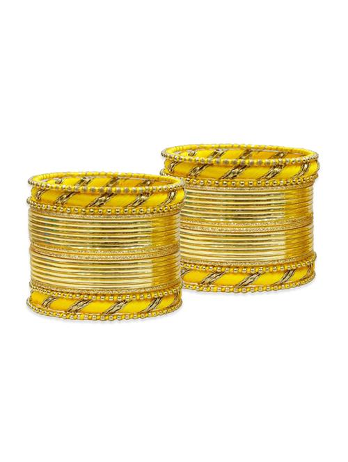 yellow color, metal alloy bangles - 11316650 - Very Small Image - 1