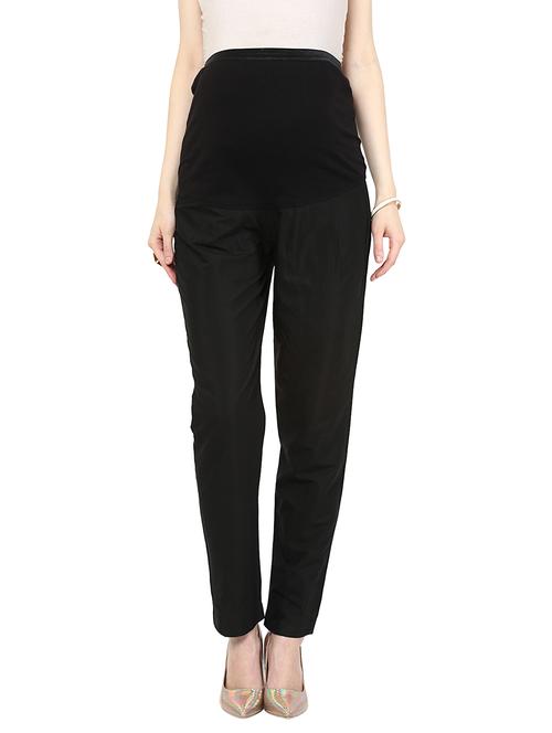 black silk blend trousers - 11317727 - Very Small Image - 1