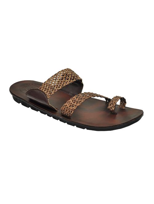 brown leatherette slipper - 11318215 - Very Small Image - 1