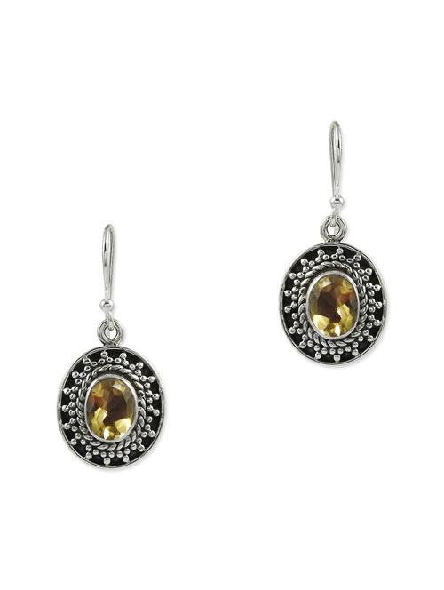 yellow silver drop earring - 11319556 - Very Small Image - 1