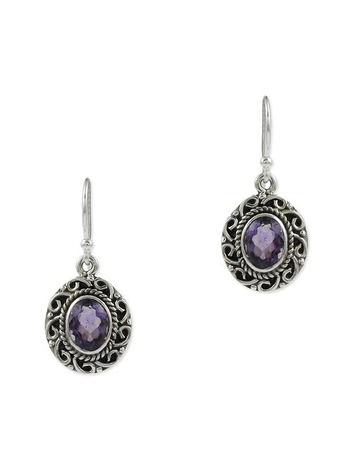 purple drop earrings - 11319572 - Very Small Image - 1