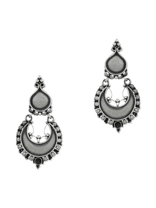 silver chandballi earring - 11319625 - Very Small Image - 1