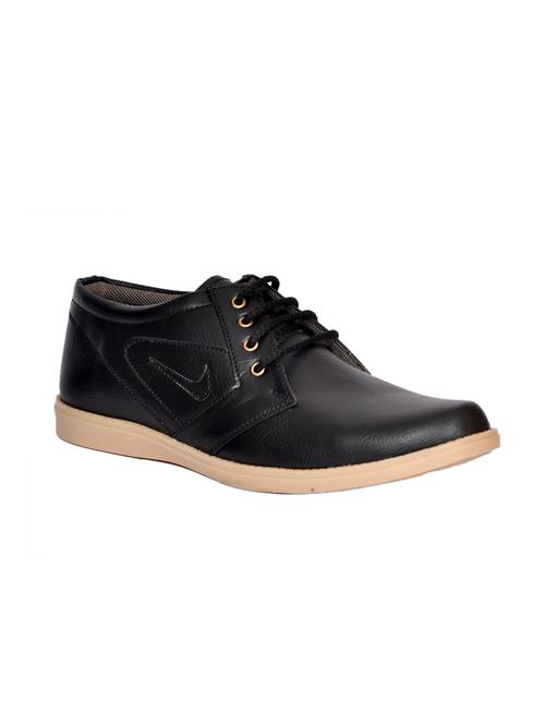 black leatherette lace up sneaker - 11320941 - Very Small Image - 1