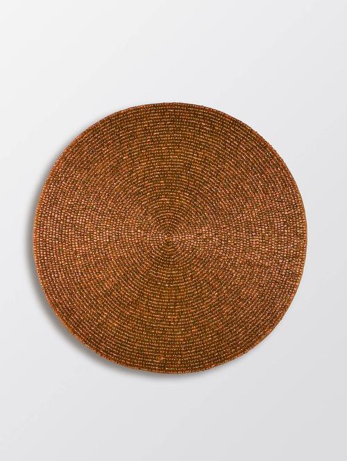 orange beaded round placemat - 1132576 - Very Small Image - 1