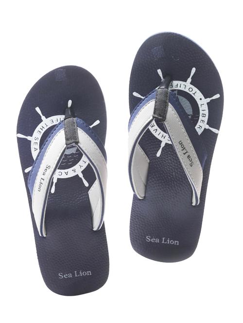 grey rubber slip on flip flops - 11335617 - Very Small Image - 1