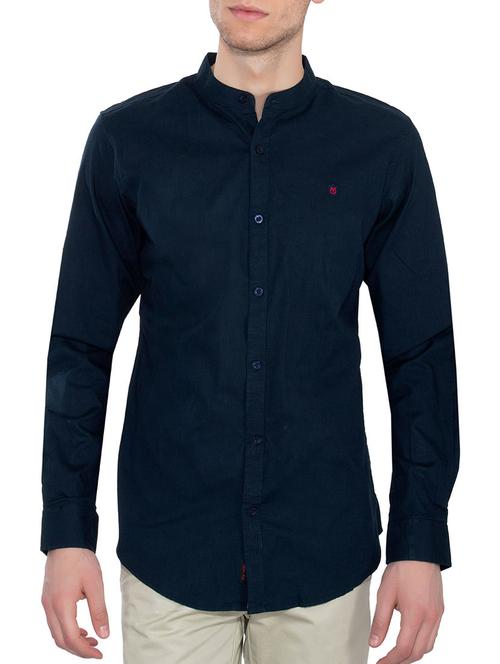 men blue cotton casual shirt - 11343457 - Very Small Image - 1