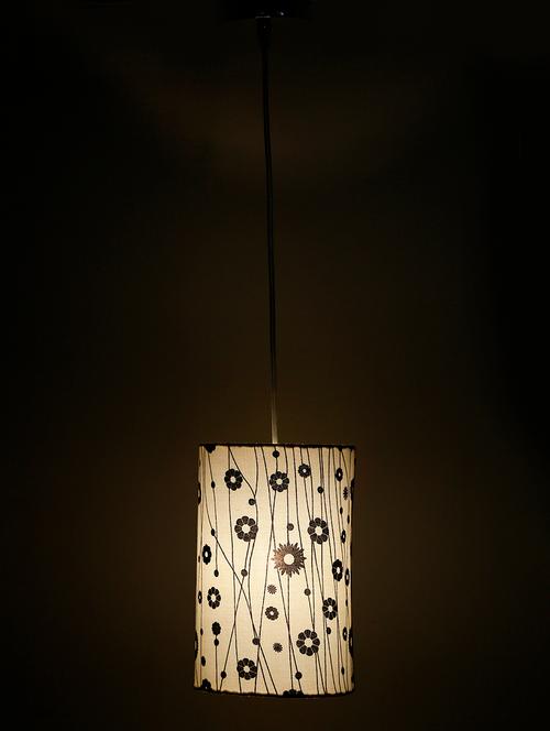 white floral print handmade ceiling lamp - 1134777 - Very Small Image - 1