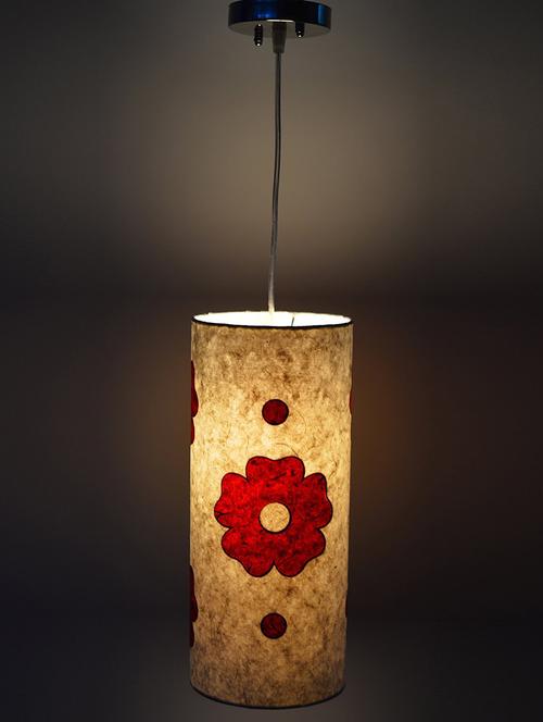 white floral patterned handmade ceiling lamp - 1134984 - Very Small Image - 1