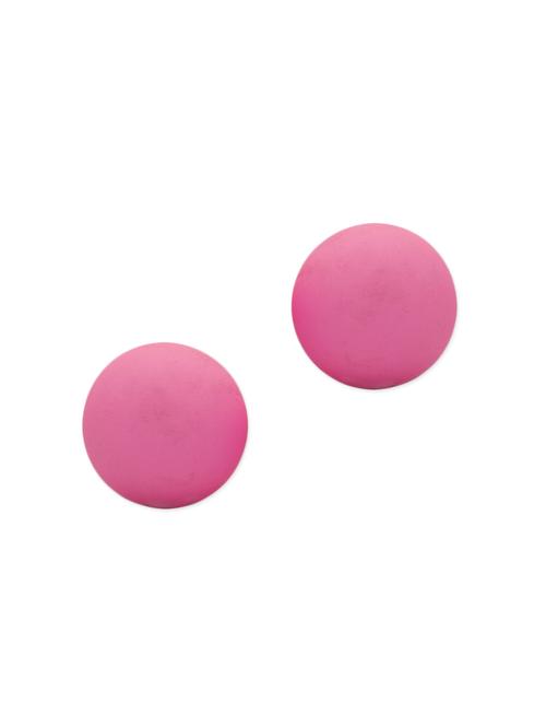 solid pink copper studs earrings - 11351084 - Very Small Image - 1