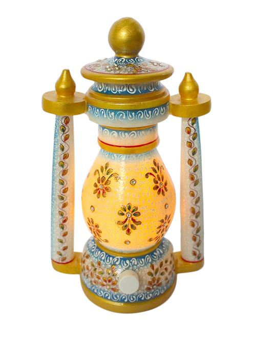 multicolored hand painted earthen table lantern - 11353035 - Very Small Image - 1