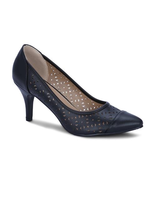 black color, leatherette slip on pump - 11354656 - Very Small Image - 1