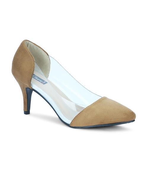 beige leatherette slip on pump - 11354663 - Very Small Image - 1