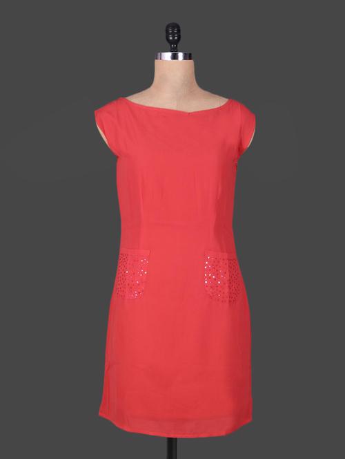 red dress with sequin pockets - 1135479 - Very Small Image - 1