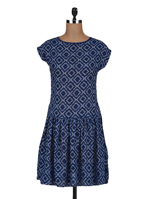 round neck printed polygeorgette top - 1135573 - Very Small Image - 1