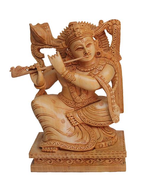 dekor world wooden krishna - 11356695 - Very Small Image - 1
