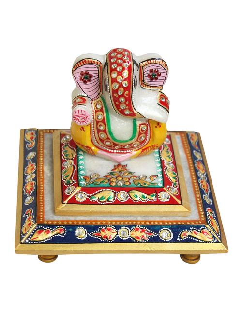dekor world painted marble ganesha on chocki - 11356716 - Very Small Image - 1